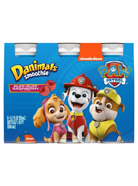 Danimals Raspberry Smoothies, 3.1 Oz. Bottles, 6 Count