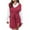 Red-Sweater, variant on Qetyuw Solid Color Sleeveless Sweater Dress for Women Knit V Neck Split Hem Bow Tie Front Casual Sweaters Dresses