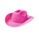 thumbnail image 1 of Sombrero de Vaquero Sombrero de Sombrero de Mezclilla Princesa Parpadeante ala Ancha Sombrero Occidental Nupcial Sombrero de Vaquero Occidenta Rosa, 1 of 6