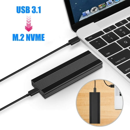 NVMe PCIE USB3.1 HDD Enclosure M.2 to USB Type C 3.1 M Key SSD Hard Disk Drive Case External Mobile