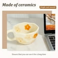 thumbnail image 3 of Wekvgz Ceramic Tea Mug Smooth Vintage Mugs with Handle Cute Tea Porcelain Cup Exquisite Ceramic Coffee Mugs Versatile Aesthetic Mugs Tea Porcelain Cup with Spoon for Home, 3 of 11