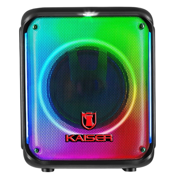 Bocina Recargable Bluetooth Kaiser KSW-3008 Luces LED 8 pulgadas Potencia 20 000 W PMPO