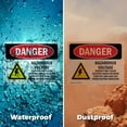 thumbnail image 6 of (2 Pack) Hazardous Voltage Contact May OSHA Danger Sign 24 Inch X 18 Inch Plastic Sign, Weather Resistant, UV Protected for Workplace, Business, and Construction Site, Made in the USA, 6 of 8