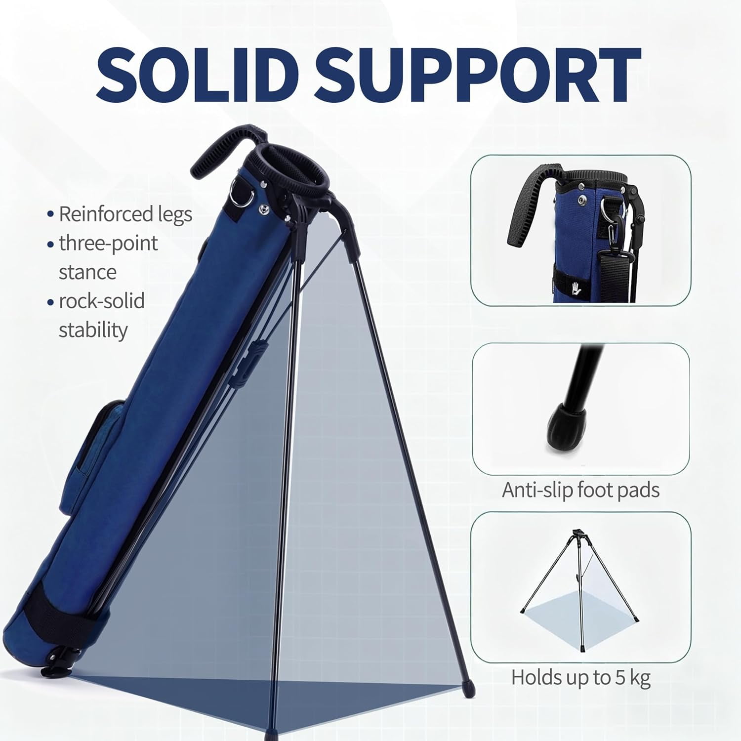 Lightweight Golf Stand Bag, Portable and Durable Golf Carry Bag with Padded Strap and Pocket, Sunday Bag for The Driving Range, 2-Way Divider Practice Bag for Men and Women,Lightweight Golf Stand Bag