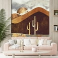 thumbnail image 3 of Idea4wall 3pcs Nordic Style Golden Mountain Stick Wallpaper Removable Wall Murals Large Wall Stickers for Home Decoration, 108"x72", 3 of 5