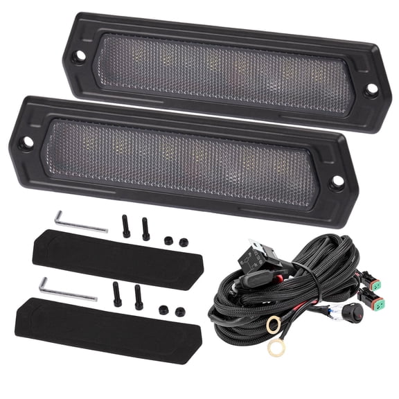 7 Inch 120W CREE LED Flush Mount, Flood Diffusion Beam Light Bar fits Truck Pickup SUV UTV ATV Boat 2 Pieces