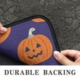 thumbnail image 6 of Cartoon Halloween Pumpkin Non Slip Washable Door Mat Pumpkin Spooky Doormat Friendly for Door Kitchen Bathroom Bedroom Crystal Velvet 30x17 Inches, 6 of 7