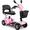 Pink, variant on SACVON 4 Wheel Mobility Scooter for Seniors, 30 Miles Long Range Travel Powered Scooter with 330lbs Capacity, 400W Motor, 9" Anti-Explosion Tires, Extended Comfort Swivel Seat, Red