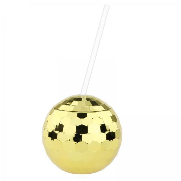 2x600ml Copas De Bola Copas De Bebida De La Decoración Del Partido De Oro 105x108 cm Sunnimix Copas de bola de discoteca