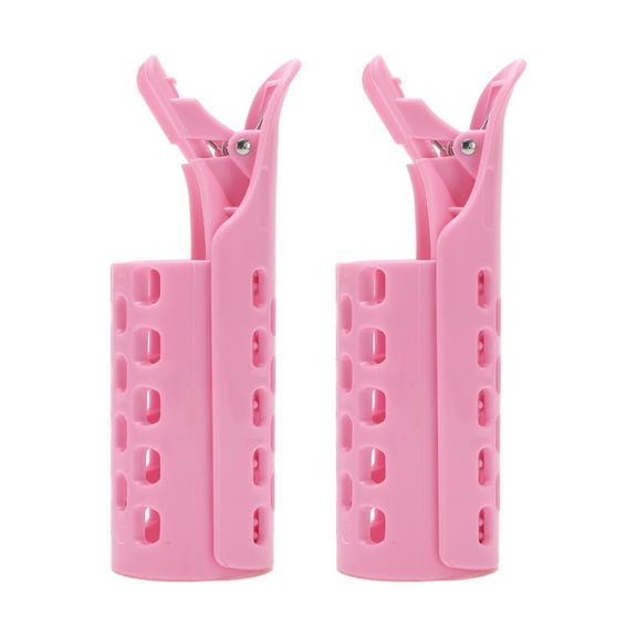 Unique Bargains 2pcs Convenient Heatless Voluminous Hair Roller for Women 4.33"x1.42" Pink