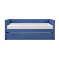 thumbnail image 4 of Blue Upholstered Daybed with Trundle, Wood Construction / Great for Relaxing and Sleeping, 4 of 4