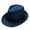 Blue, variant on RUINIXCW Fedora Hats for Men Trilby Hats With Band Short Brim Panama Gatsby Sun Hats Summer Homburg Hat Jazz Derby Cap 1920s Party Accessories Lightweight Breathable