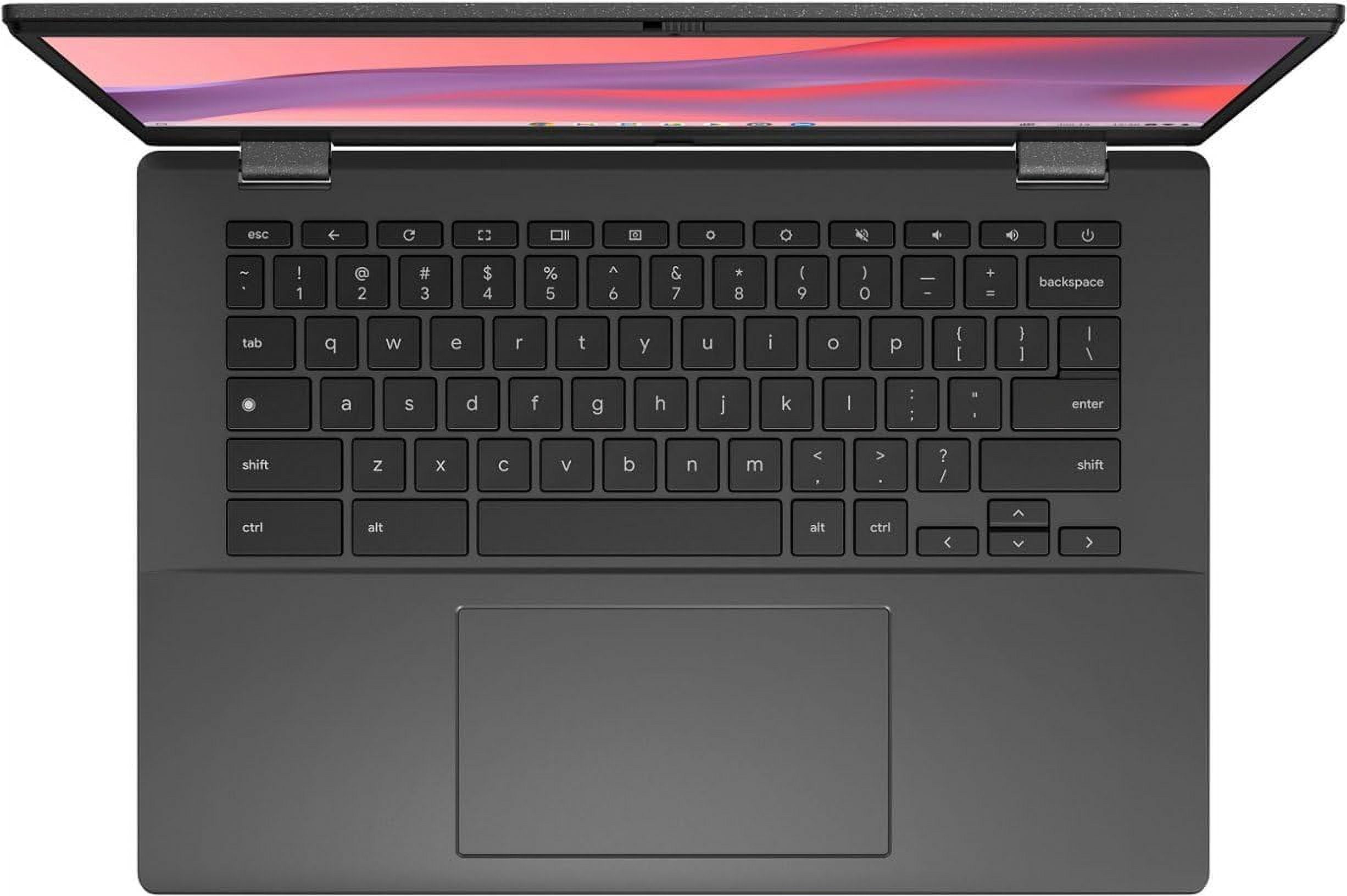 ASUS CM14 Chromebook 14 inch FHD Display Laptop, MediaTek Kompanio 520 Processor, 4GB Memory, 64GB eMMC, Media Card Reader, Gravity Gray, Chrome OS with Tigology Accessories