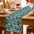 thumbnail image 5 of Dark Green Spring Floral Table Runner - 90 Inch Long Farmhouse Flowers Elegant Pastoral Cotton and Linen Blended Dress Scarves Farmhouse Table Runner for Kitchen Dining, Coffee Table, 13" x 90", 5 of 8