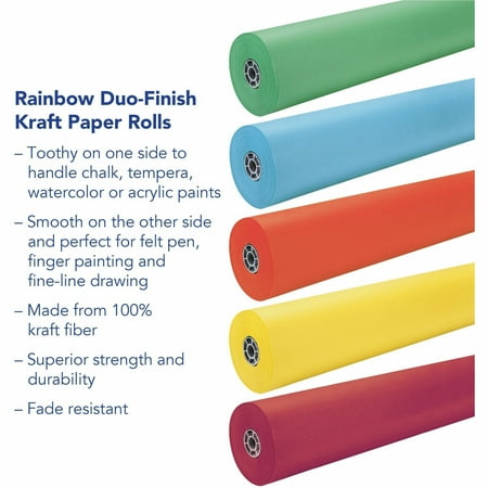 Rainbow Kraft Duo-Finish Kraft Paper Roll, 40 lb, 36 Inches x 1000 Feet, Sky Blue