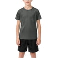 thumbnail image 2 of Mifsaly Toddler Girls Boys 2 Piece Athletic Outfits Mesh Short Sleeve T-Shirts and Shorts Lightweight Breathable Running Training Workout Summer Clothing, 2 of 6