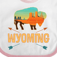 thumbnail image 4 of Inktastic Wyoming Vacation Buffalo Silhouette Boys or Girls Baby Bib, 4 of 4