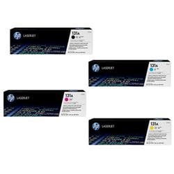 - HP OEM 131A 4PK Toner Cartridges for Hp Laserjet Pro M251nw, M276nw Printers -- CF210A Black,CF211A Cyan,CF212A Yellow,CF213A Magenta