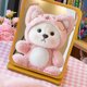 thumbnail image 2 of BR Tie Dyed Lily Little Bear transformado en fresa - Regalo perfecto para niños y muñecas, 2 of 5