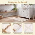 thumbnail image 4 of REGALWOVEN Checkered Non Slip Bath Mats, Soft Fluffy Absorbent Bathroom Rugs for Shower, Sink Brown-1 16" x 24", 4 of 7