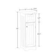 RiverRidge Ashland 1-Door Slim Bathroom Storage Cabinet with Drawer and Shelves - White