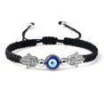 thumbnail image 1 of Evil Eye Braided Bracelet Lucky Red Black Color Thread Couple Chain Handmade, 1 of 1
