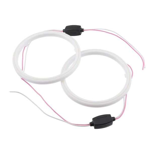 100 mm Coche COB LED Ojos de ángel Anillo circular Luz antiniebla Faros delanteros Lámparas blancas - Paquete de 2