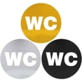 thumbnail image 1 of 3Pcs Public Place Toilet Identification Sign Toilet Wall Paste Restroom Guiding Signboard, 1 of 5