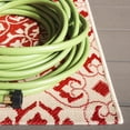 thumbnail image 3 of SAFAVIEH Courtyard Austin Geometric Indoor/Outdoor Runner Rug, 2'3" x 10', Red/Cream, 3 of 13