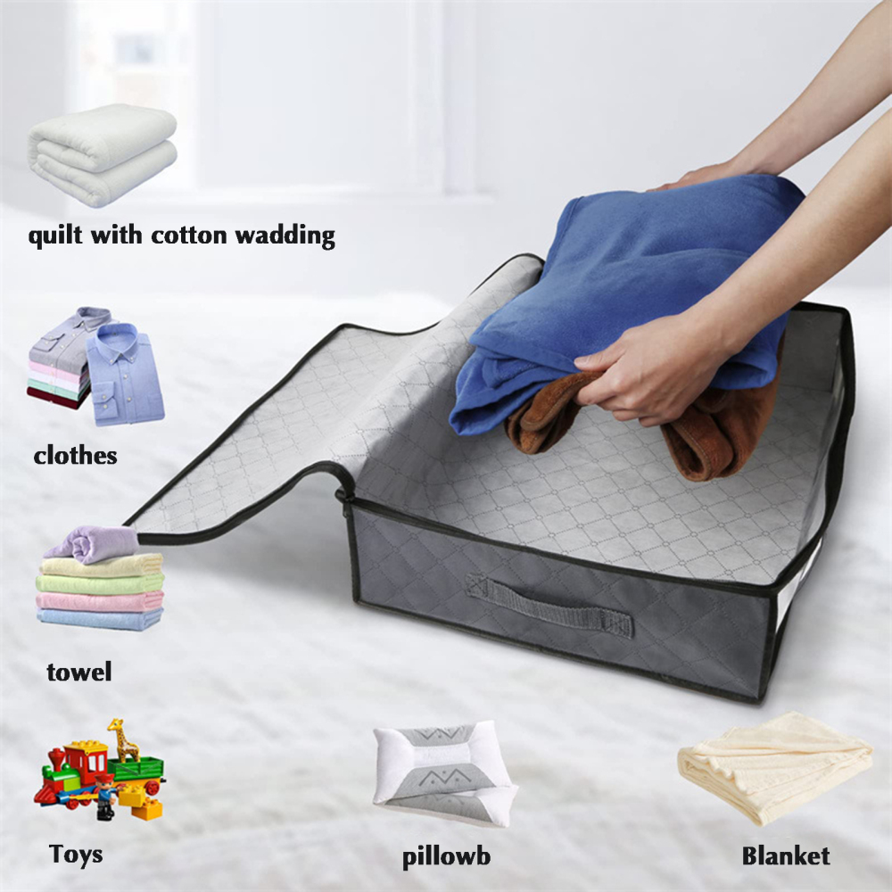 Under Bed Clothes Organizer Folding Storage Bag with Handles for Organizing Bedroom Closet Hot