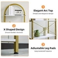 thumbnail image 4 of Bookshelf,Arched Bookshelf 5 Tier,Tall Standing Display Racks with Metal Frame,Modern Open Storage Rack Shelf Large Wood Book Shelf for Living Room, 4 of 6