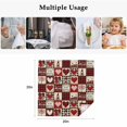thumbnail image 5 of Cloth Napkins Set of 8 - 20x20 Inches, Mother's Day Washable Reusable Table Napkins, Lovw Heart Gnomes Red Black Buffalo Plaid Soft & Absortbent Dining Napkin for Party Wedding Hotel Restaurant, 5 of 8
