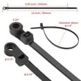 thumbnail image 3 of 12 Inch Cable Ties (100 Pack) Zip Ties with Screw Mounting Hole 120 Lb Strength + 100 Screws for Wire Management, 3 of 6