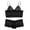 Black, variant on AOOCHASLIY Clearance Pajamas for Women Women's Lace Cami With Short Pajama Set 2 Piece Underwear Sleepwear