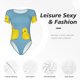 thumbnail image 4 of Balery Cute Ducky Body de cuello redondo de manga corta para mujer Tops de manga corta Tops básicos-Medium, 4 of 7