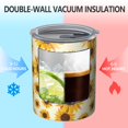 thumbnail image 2 of 12oz Coffee Tumblers Yellow Brown Sunflower Pattern Stainless Steel Vacuum Insulated Travel Tumbler Coffee Cups Mug with Lid and Straw with Cleaning Brush for Cold & Hot Drinks, 2 of 5
