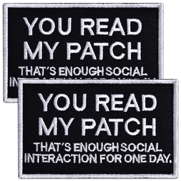 2Pcs You Read My Patch That's Enough Social Interaction for One Day Set