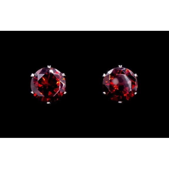 3-Carat CZ Siam Stud Earrings