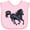 AD-Pink, variant on Inktastic Beautiful Galloping Black Horse Boys or Girls Baby Bib