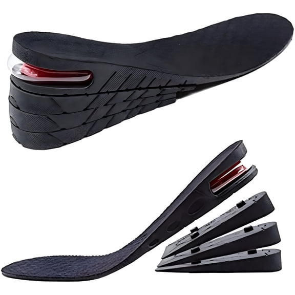 XIRQI Height Increase Insoles for Men, 4 Layers Shoe Height Inserts to Make You Taller, Multi-Layer Invisible Boosting Lifts Soles for Women Kit with Air Cushion Heel Height 3.54 Inch