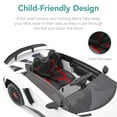 thumbnail image 5 of Best Choice Products Kids 12V Ride On Lamborghini Aventador SV Sports Car Toy w/ Parent Control, AUX Cable - White, 5 of 7