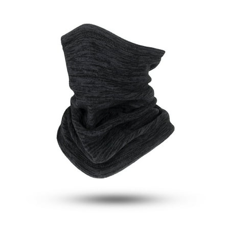 Jinswick Neck Warmer Fleece Neck Gaiter Warmer Soft fleece Face scarf Mask Windproof for Cold Weather Winter Outdoor Sports motorcycle Snowboard Balaclava Fishing 1Pcs-Black