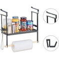 thumbnail image 2 of Under Shelf Basket Metal Wire Rack Hanging Storage Shelf  W/Paper Towel Holder, 2 of 7