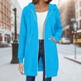 thumbnail image 2 of SGMVNU Long Hoodies for Women Zip up Hoodie Fashion Casual Oversized Tunic Sweatshirts Fall Winter Jacket Coat with Zipper Pockets(Blue, S), 2 of 5