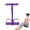 Purple, variant on Multifunction Pedal Resistance Band,Durable 8-Tube Natural Rubber Resistance Trainer with Handles,for Abdomen,Waist,Arm,Leg Training