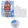 thumbnail image 4 of NobleWorks, Retired Warning Sign - Big Funny Group Retirement Card (8.5 x 11 Inch) J3221RTG-US, 4 of 5