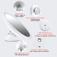 thumbnail image 3 of 10x/ 5X Vanity Mirror with Lights, Rechargeable Lighted Makeup Mirror, with Suction Cups Mounted 360 Swivel Ring Light, 3 Colors and Dimmable, for Mom, 3 of 8