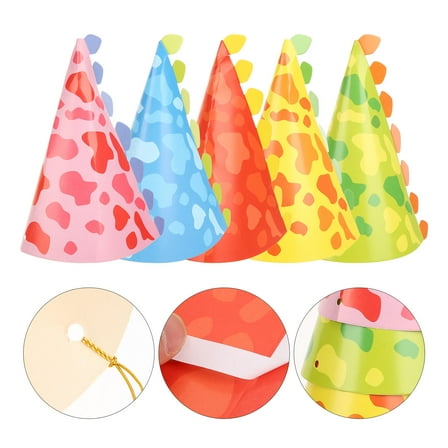 BESTYASH 20Pcs Birthday Party Hats Dinosaur Theme Assorted Color Decorative Lightweight Headwear