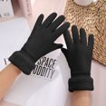 thumbnail image 2 of qolati Gloves for Women Winter Faux Fur Warm Driving Gloves Soft Touchscreen Texting Windproof Gloves Cold Weather Knitted Thermal Elastic Mittens, 2 of 7