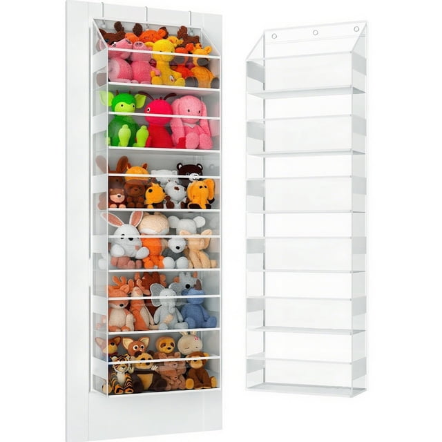 Organizador de almacenamiento para animales de peluche Wakaye Over the Door, 6 niveles